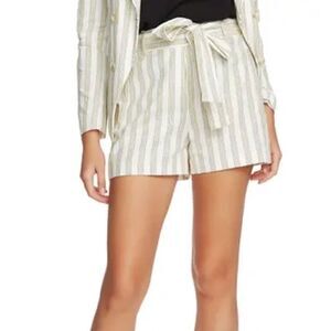 1. State Duet Modern Striped Tie Waist Shorts
